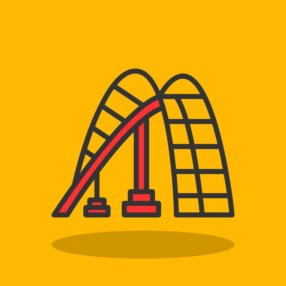 Roller Coaster Vector Icon Design