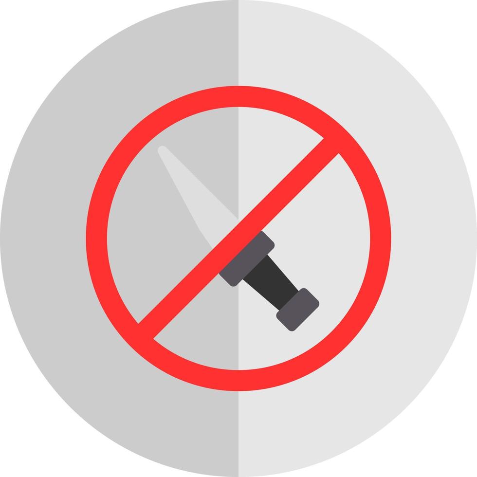 No Weapons Vector Icon Design