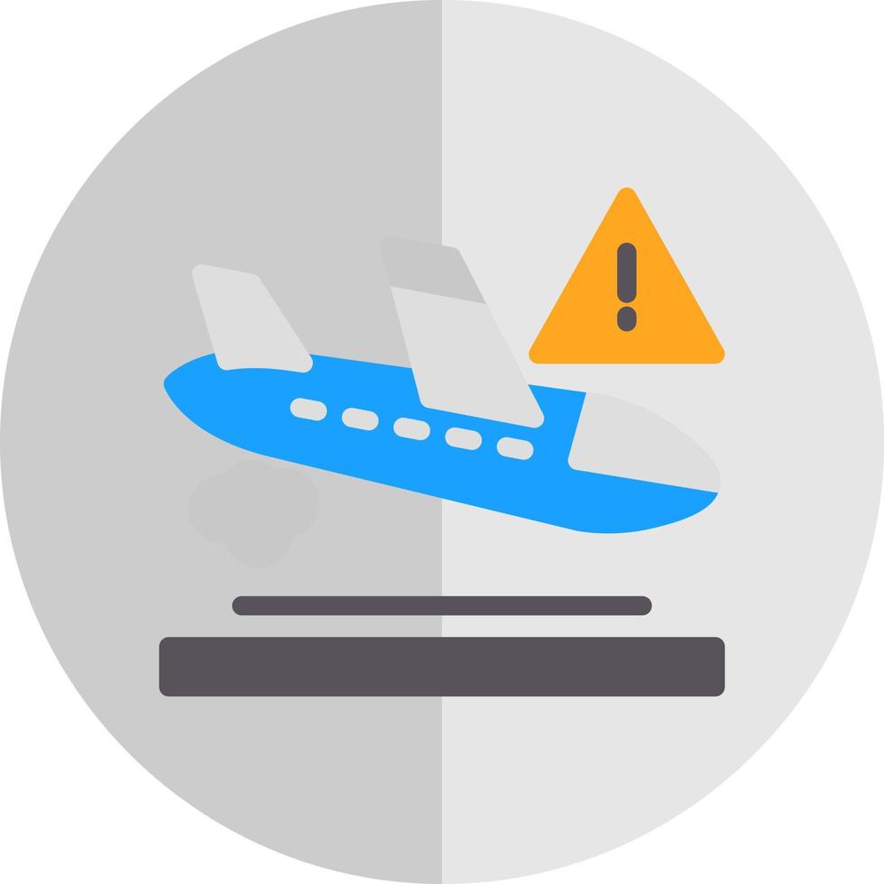 Airplane Accident Vector Icon Design