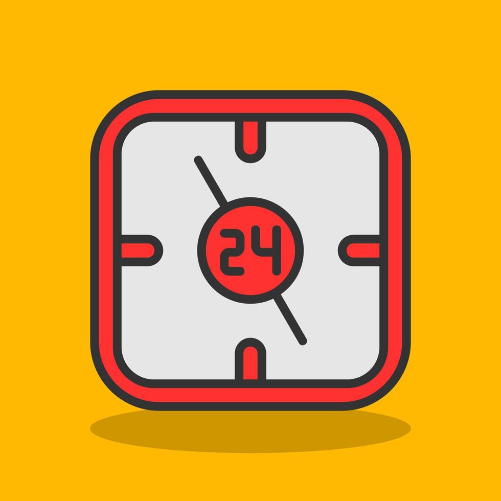 24 Hours Vector Icon Design