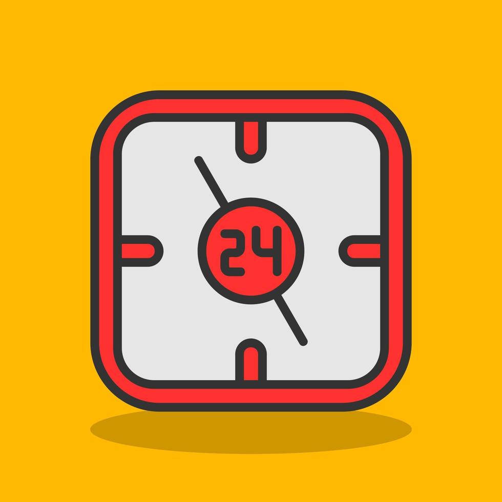 Diseño de icono de vector de 24 horas