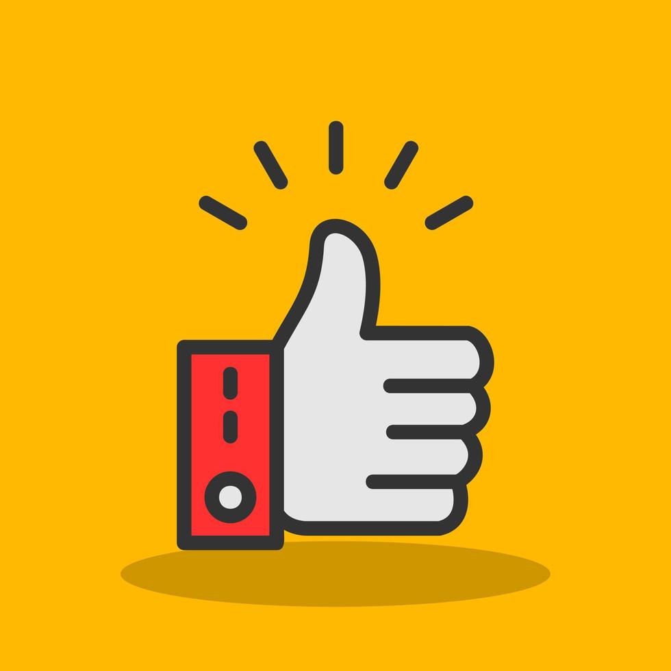 Thumbs Up Vector Icon Design