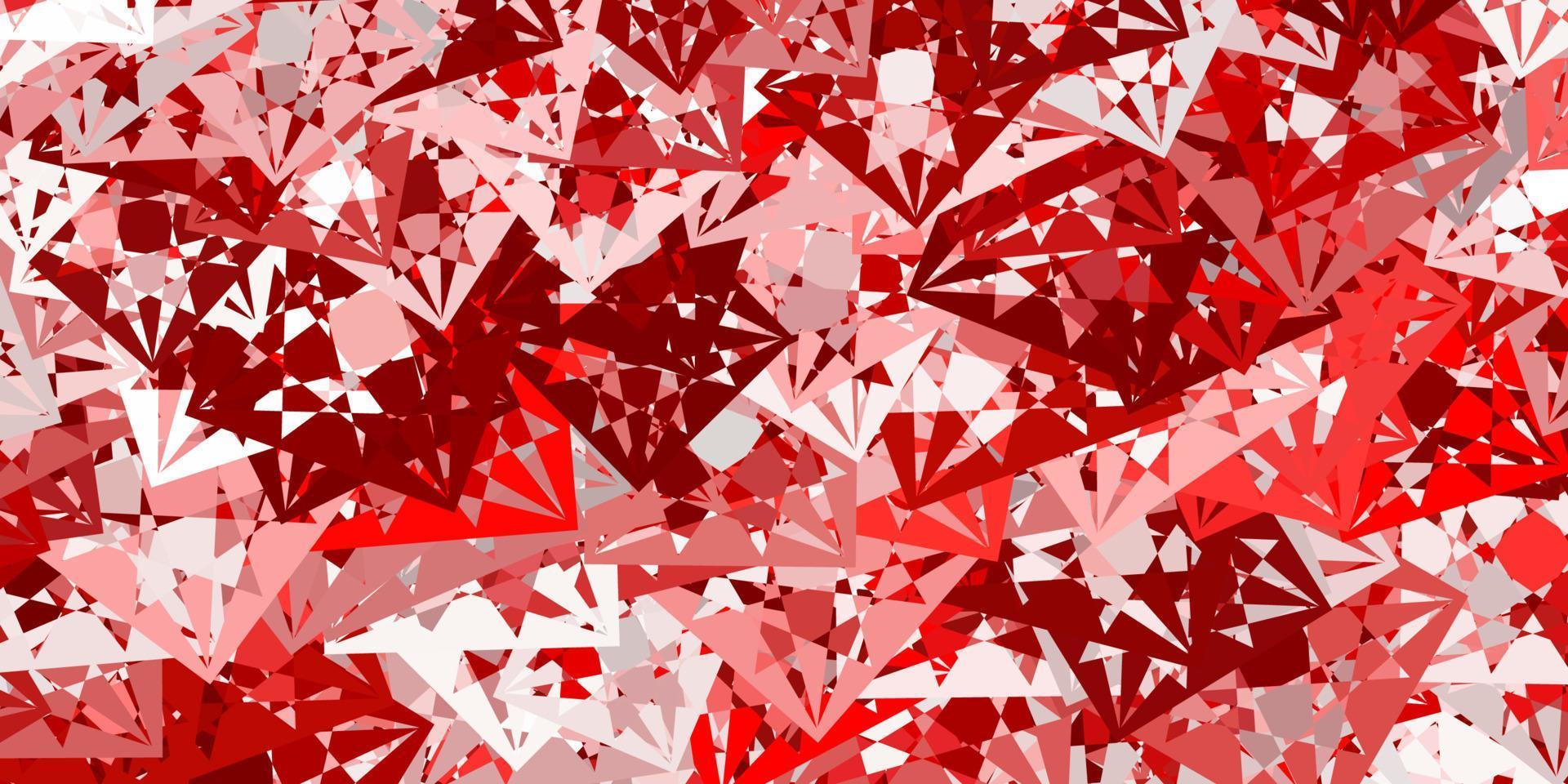 Light Red vector pattern with polygonal shapes.