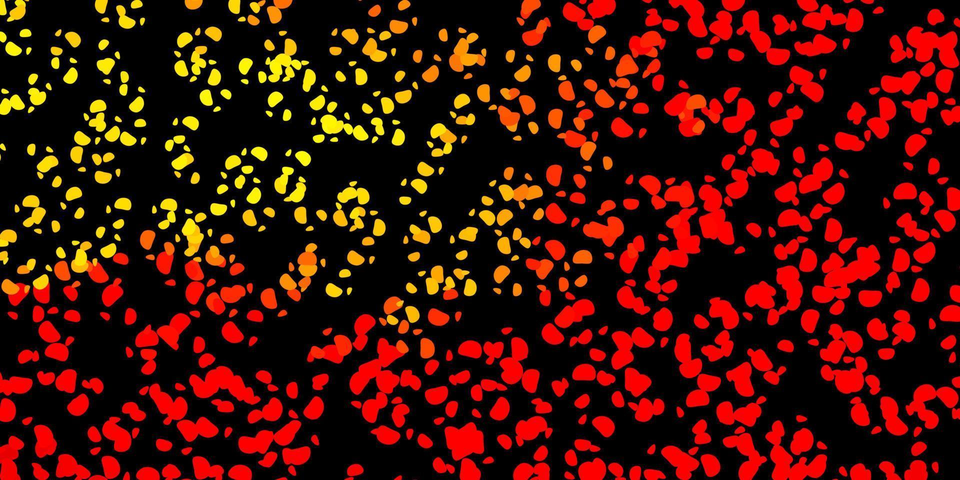 Dark red, yellow vector template with abstract forms.