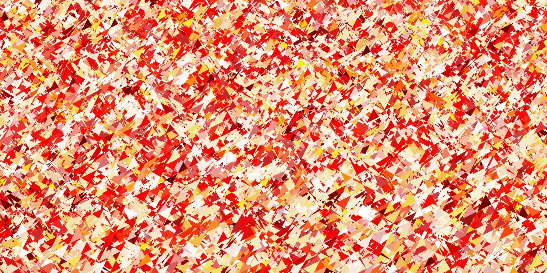 Light red, yellow vector pattern with polygonal shapes.
