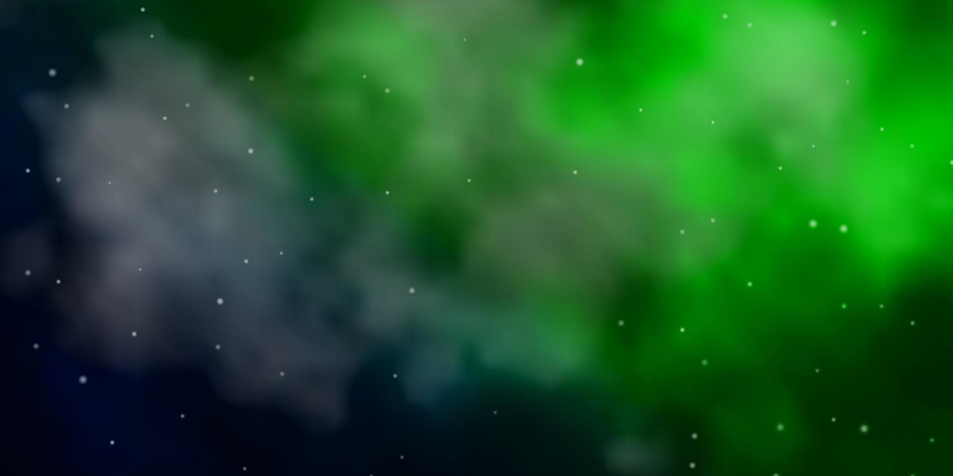 Dark Green vector texture with beautiful stars.