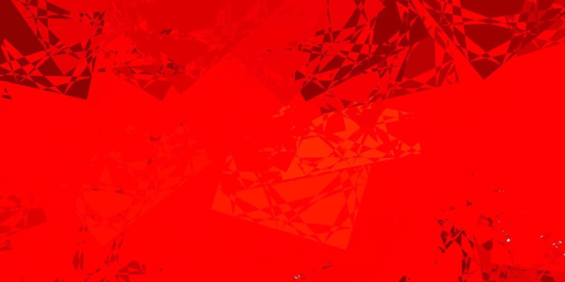 Light Red, Yellow vector background with polygonal forms.