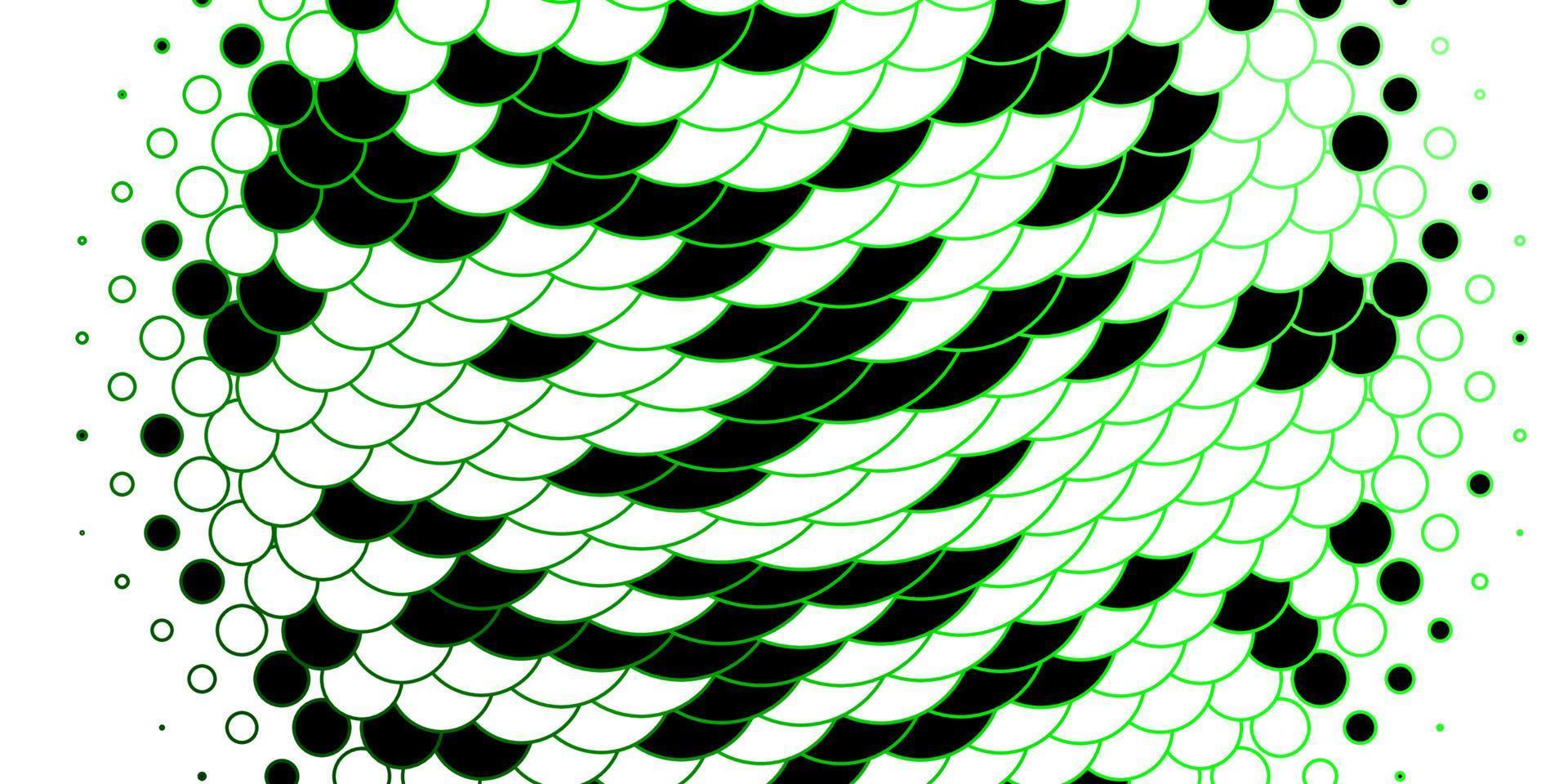 Dark Green vector pattern with circles.