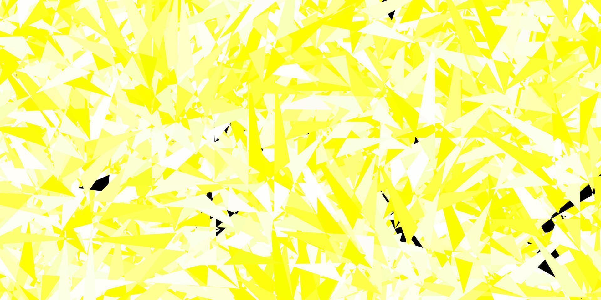 Dark Yellow vector texture with triangular style.