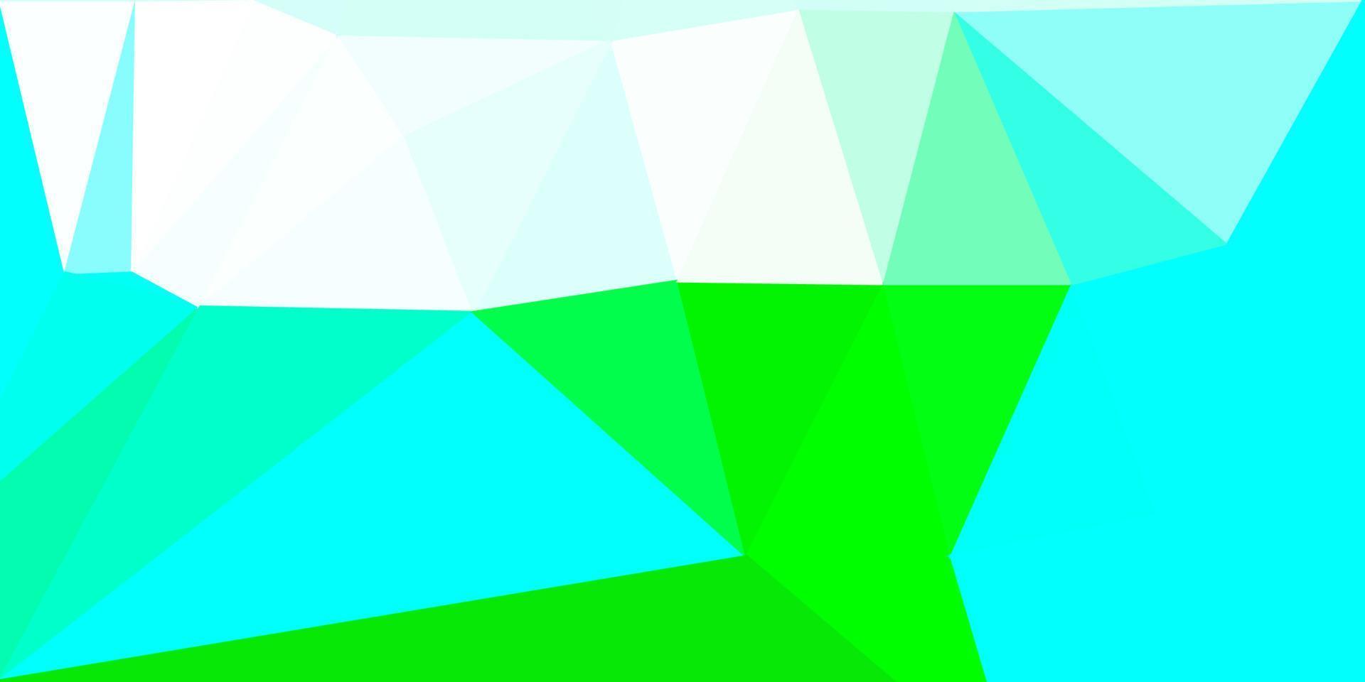 patrón de mosaico de triángulo vector azul claro, verde.