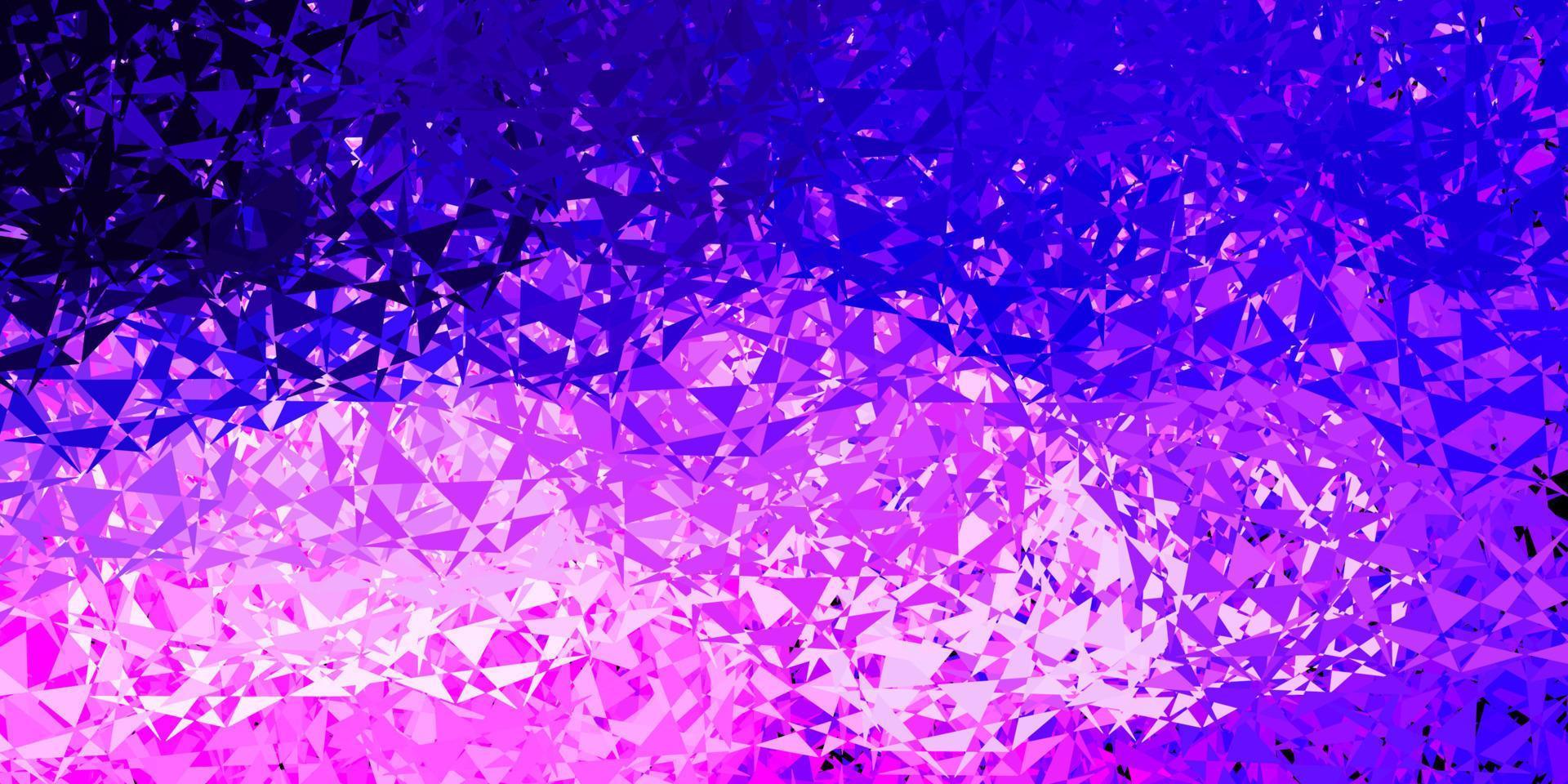 Light purple, pink vector pattern with polygonal shapes.