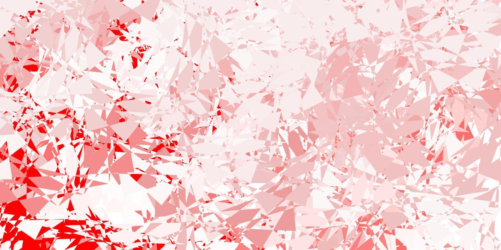 Light red vector backdrop with triangles, lines.