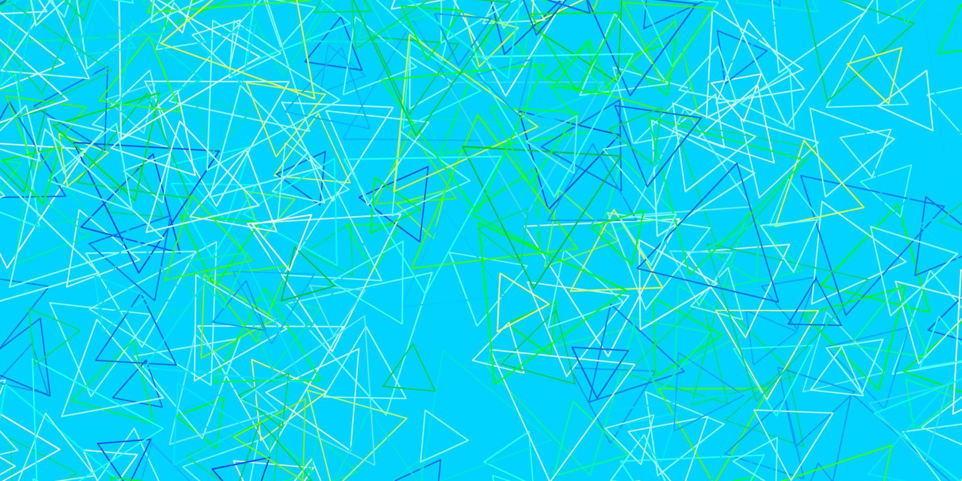 Light Blue, Green vector background with triangles.