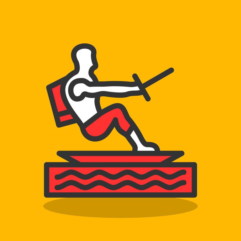 Water Skiing Vector Icon Design