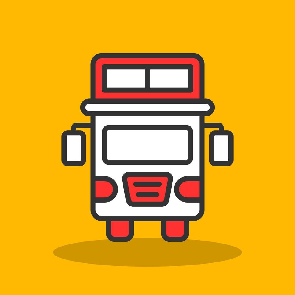 Double Decker Bus Vector Icon Design