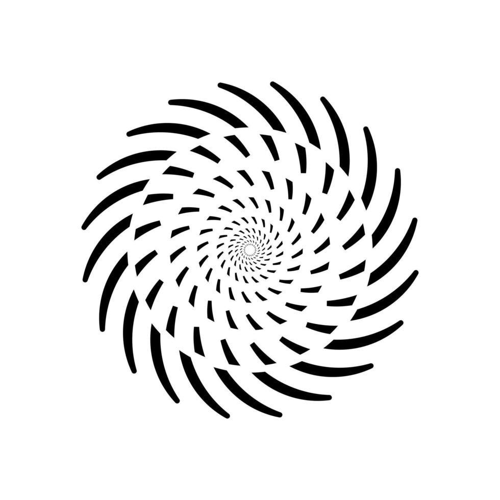 Swirl circle logo symbol isolated. Flat vector illustration