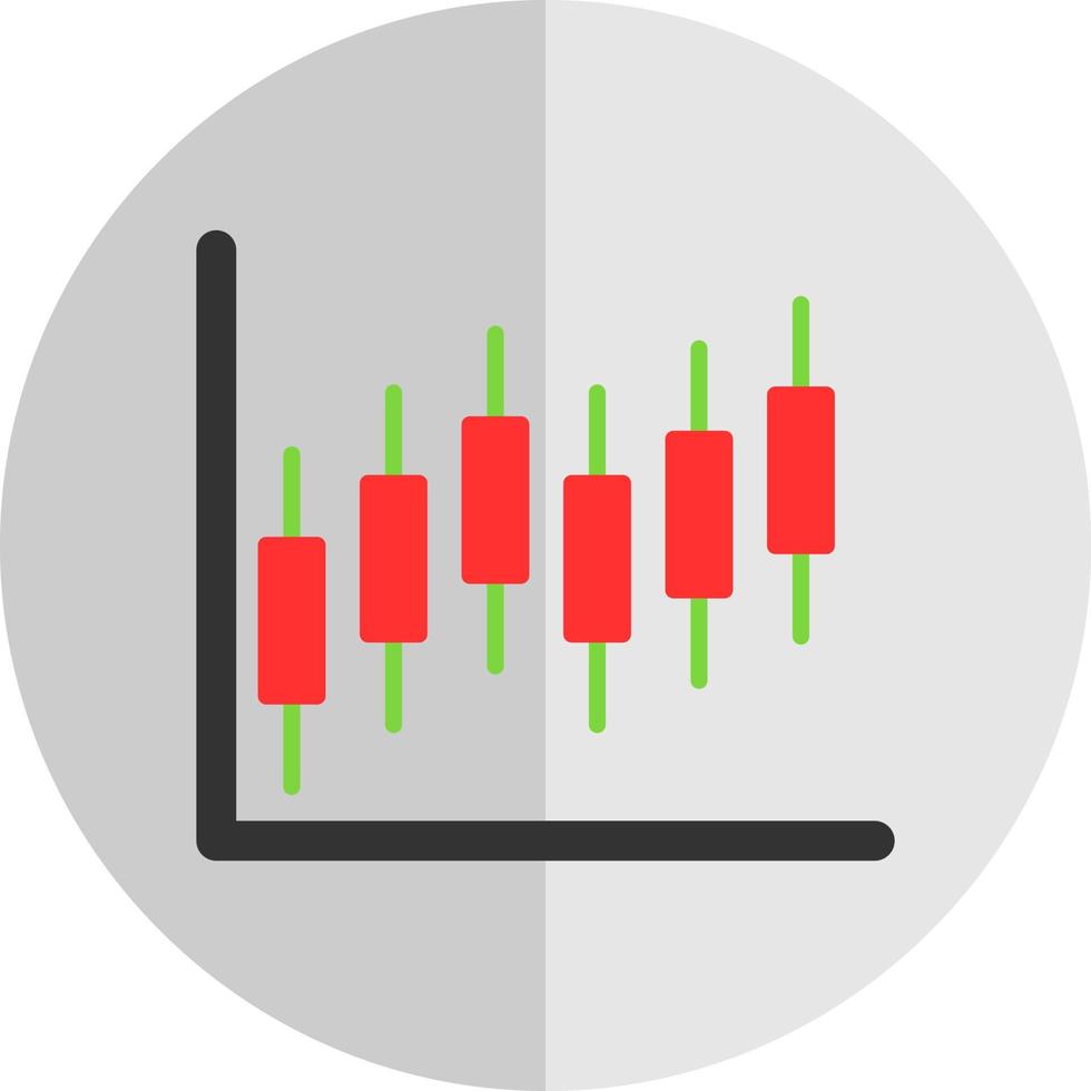 Candlestick Chart Vector Icon Design