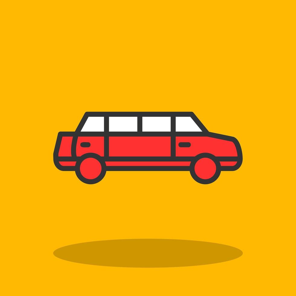 Limousine Vector Icon Design