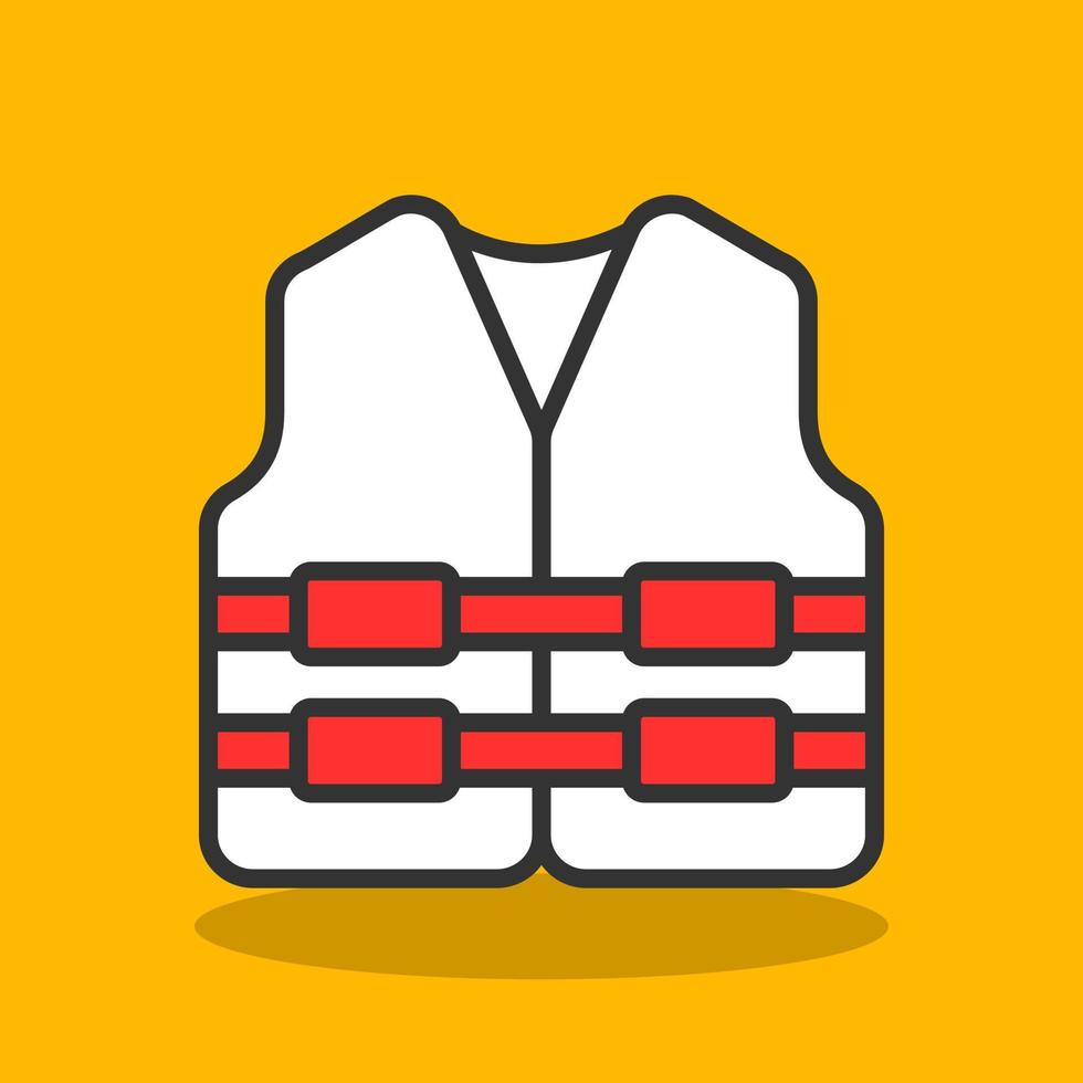 Life Jacket Vector Icon Design