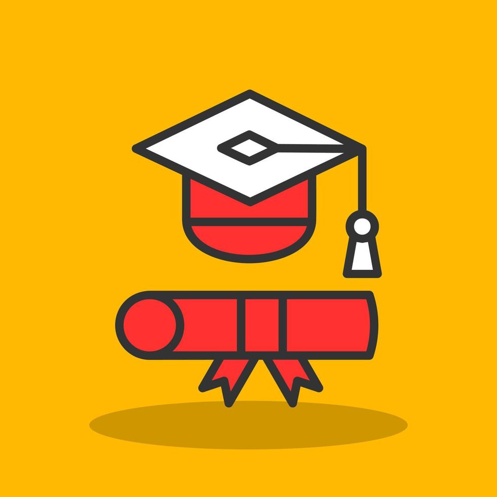 diseño de icono de vector de toga de graduación