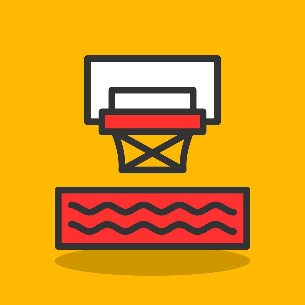 Water Basketball Vector Icon Design