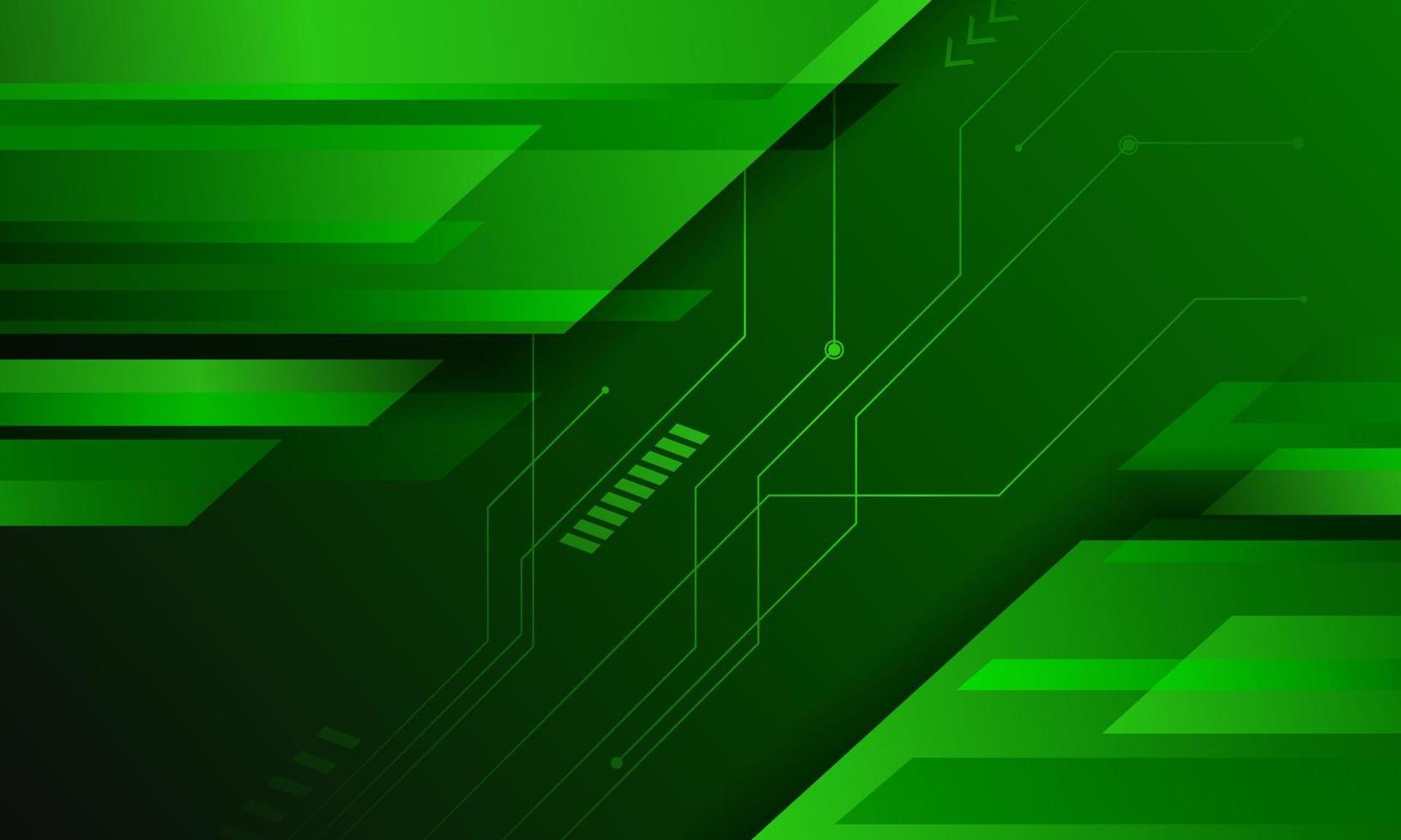 Future technology theme green background vector