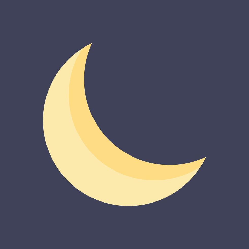 Half moon. vector illustration.