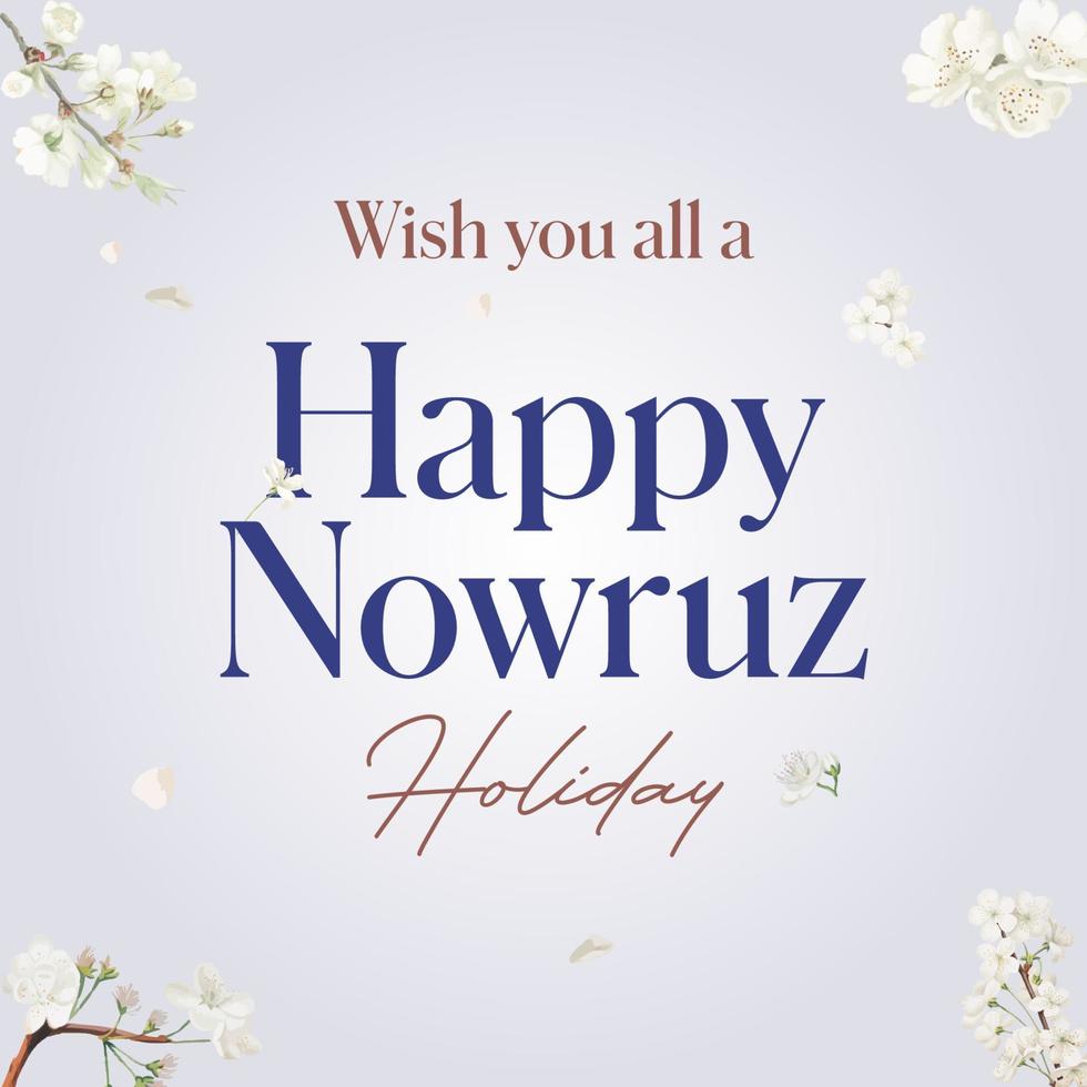 Happy Nowruz vector illustration background. Spring celebration vector design.