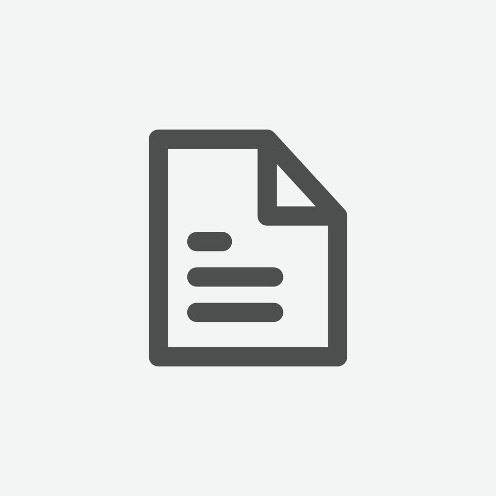 file vector icon. document vector symbol. document file sign for mobile app and web design