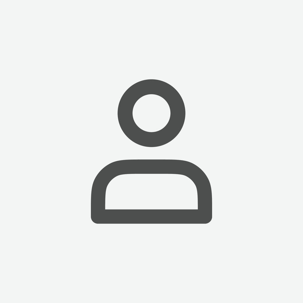 user vector icon. profile vector symbol. user avatar sign for mobile app and web design