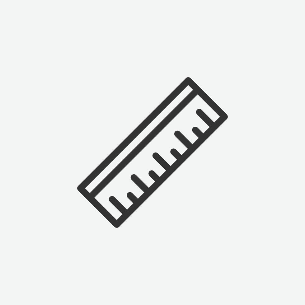 Ruler line vector icon. School icon symbol. Education vector illustration on isolated background