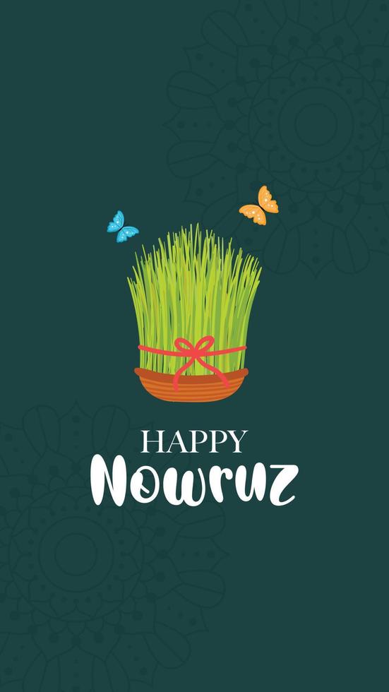 contento nowruz vector ilustración antecedentes. primavera celebracion vector diseño.