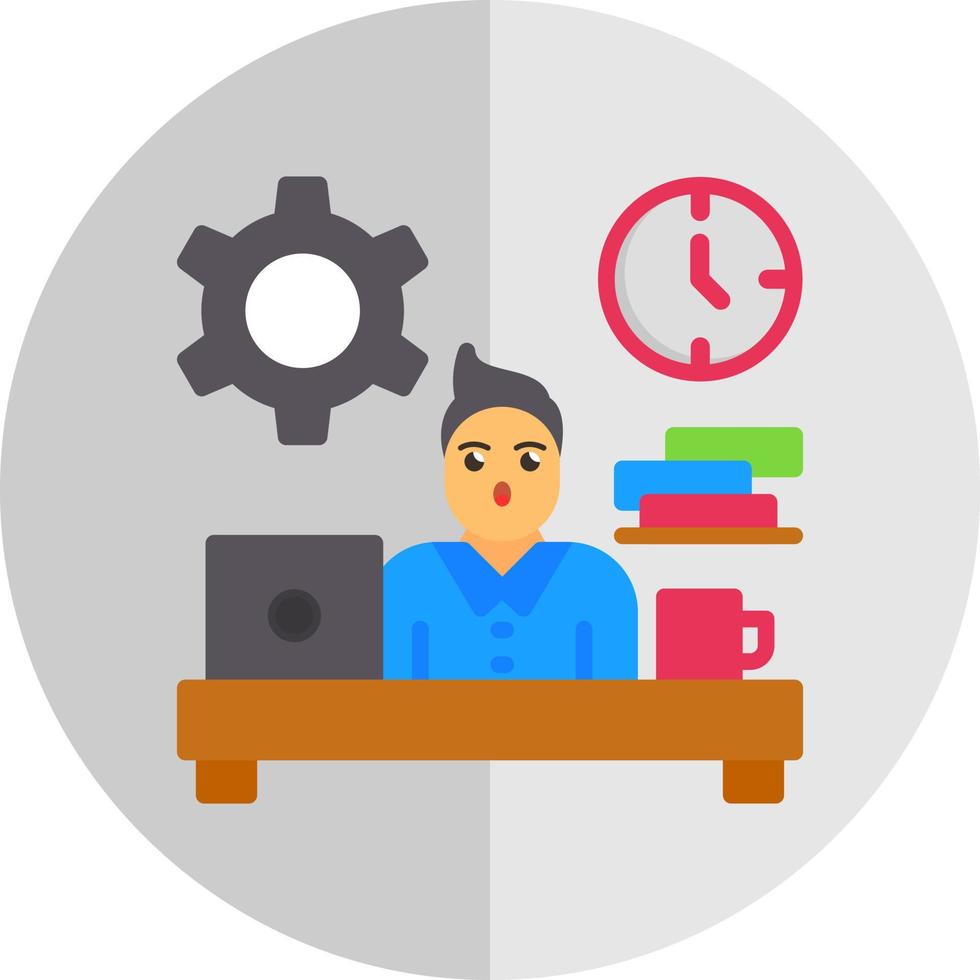 Workaholic Vector Icon Design
