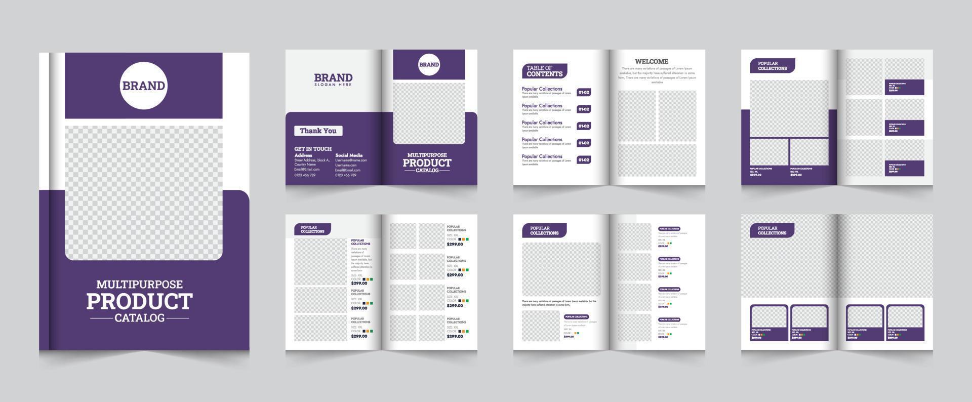 Modern a4 product catalog design template Brochure Layout vector