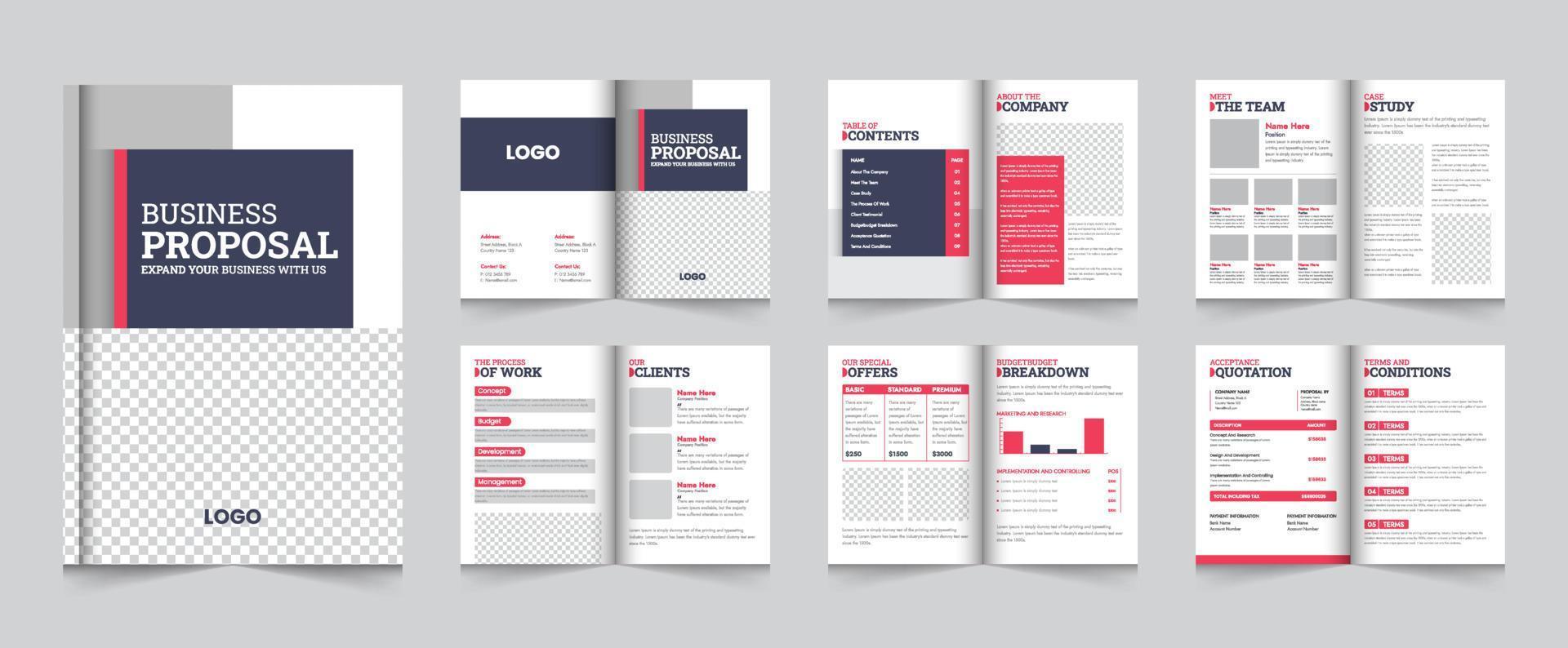 A4 Creative Business Proposal Layout Brochure Template Design vector