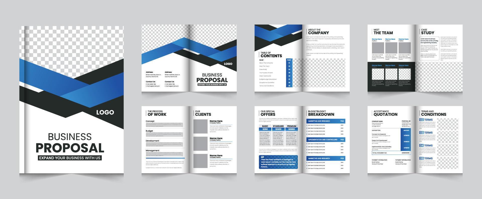 A4 Creative Business Proposal Layout Brochure Template Design vector