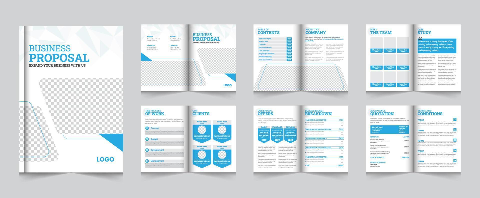 A4 Creative Business Proposal Layout Brochure Template Design vector