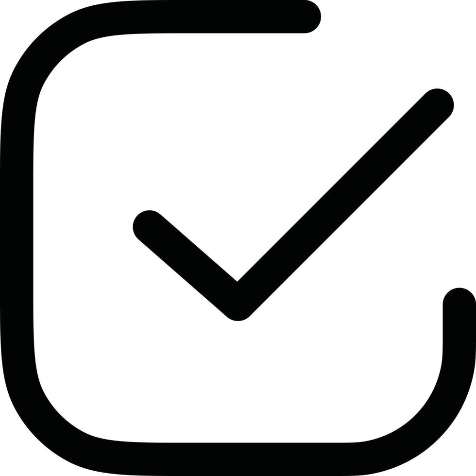 Check mark square vector