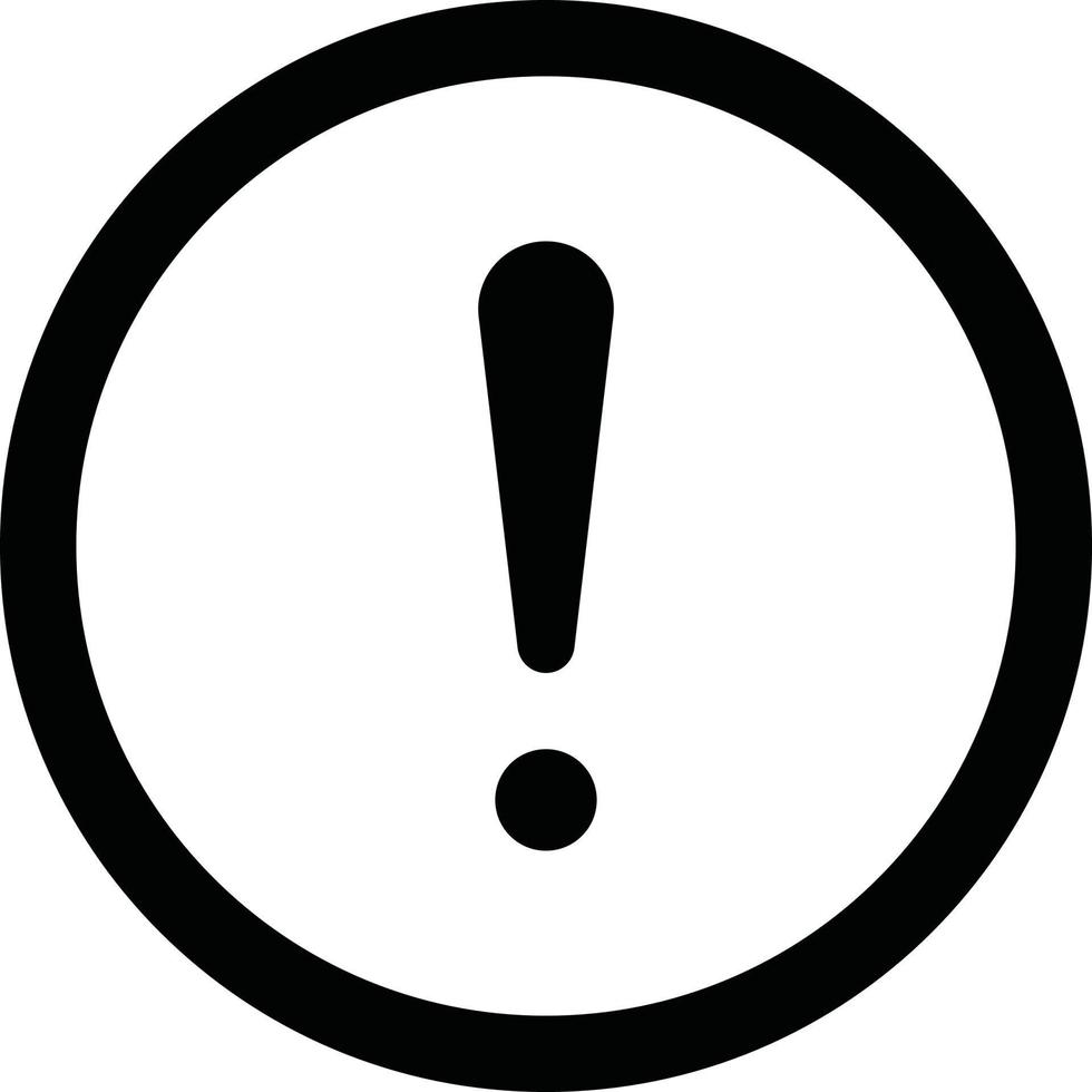 Exclamation mark circle vector