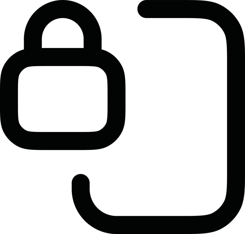 Lock door icon vector