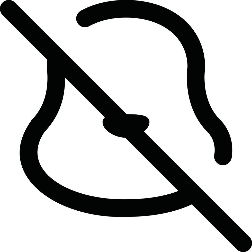 notification off icon vector