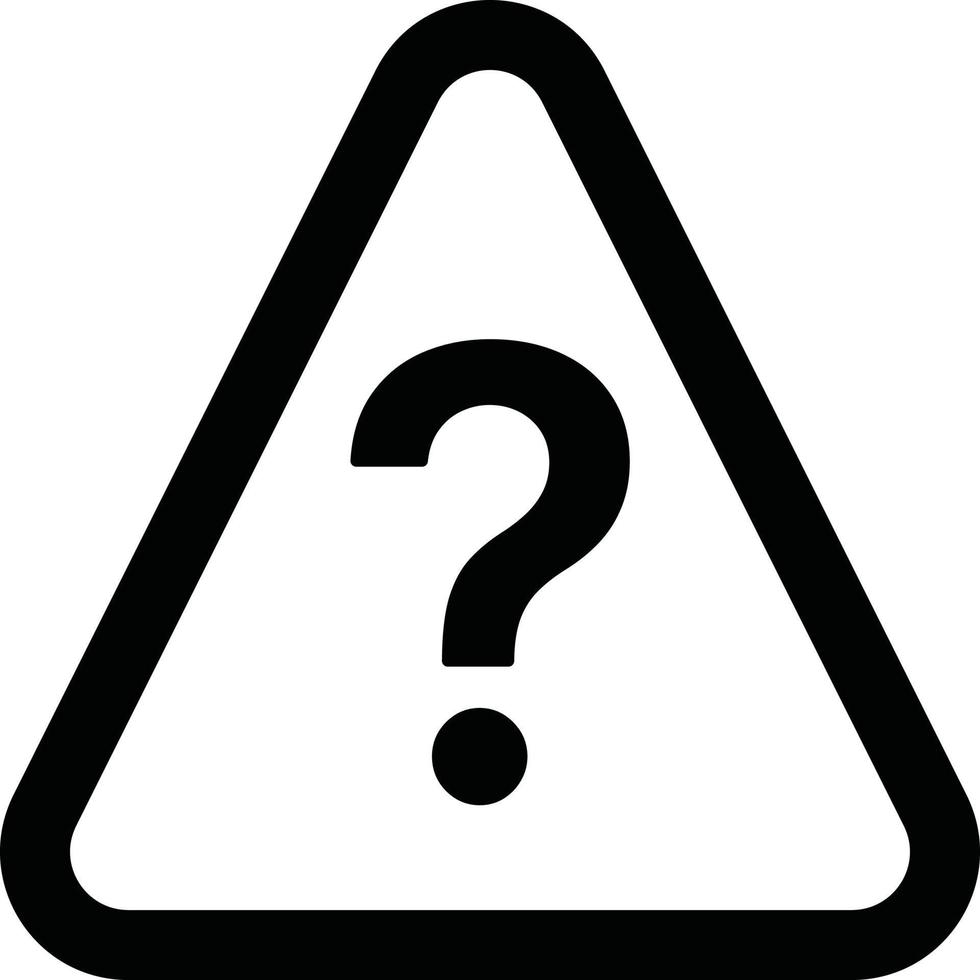 question mark triangle vector