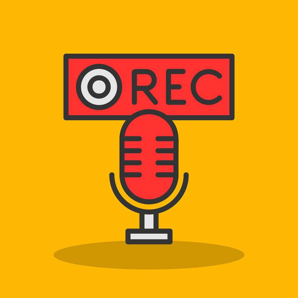 Recording Vector Icon Design