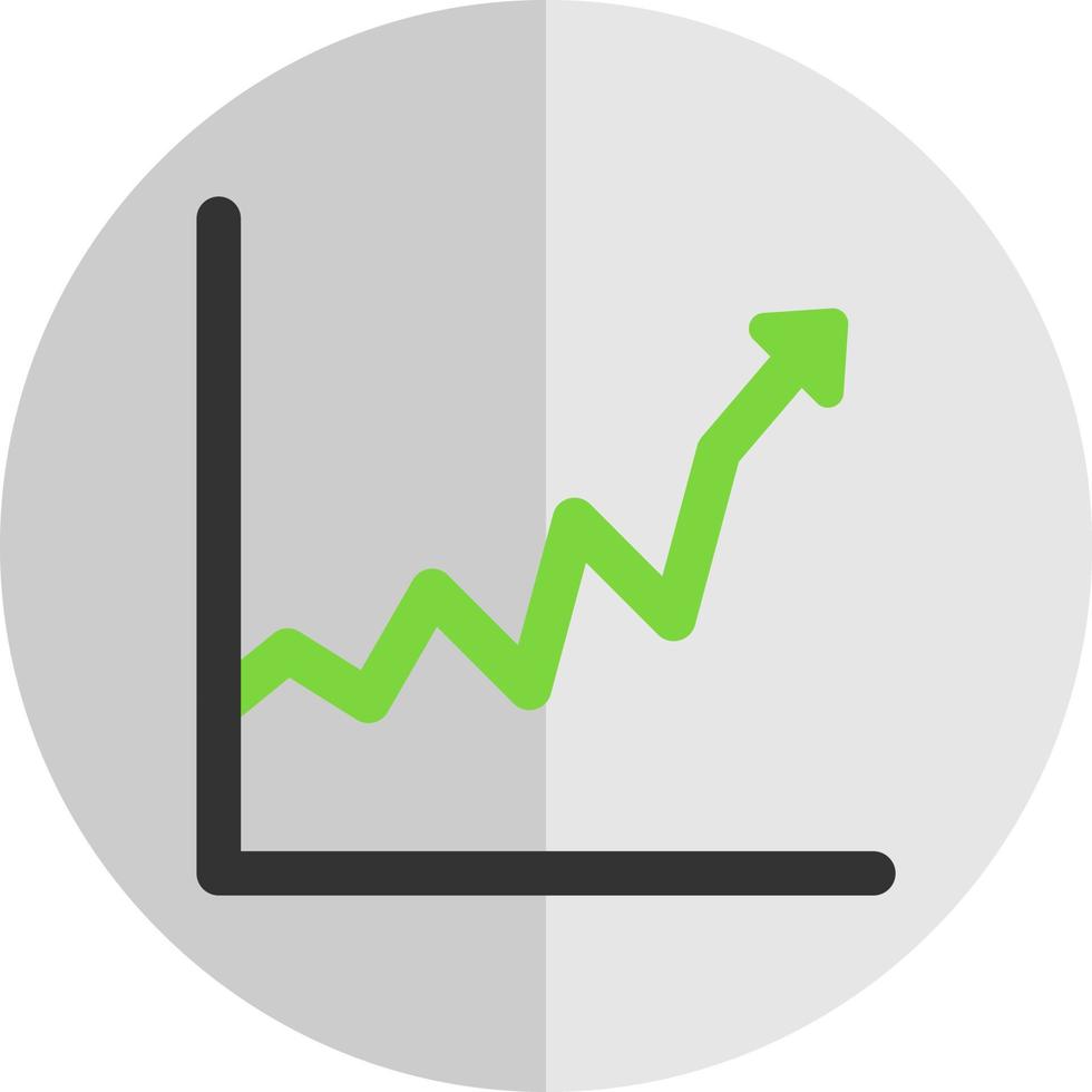 Line Chart Vector Icon Design