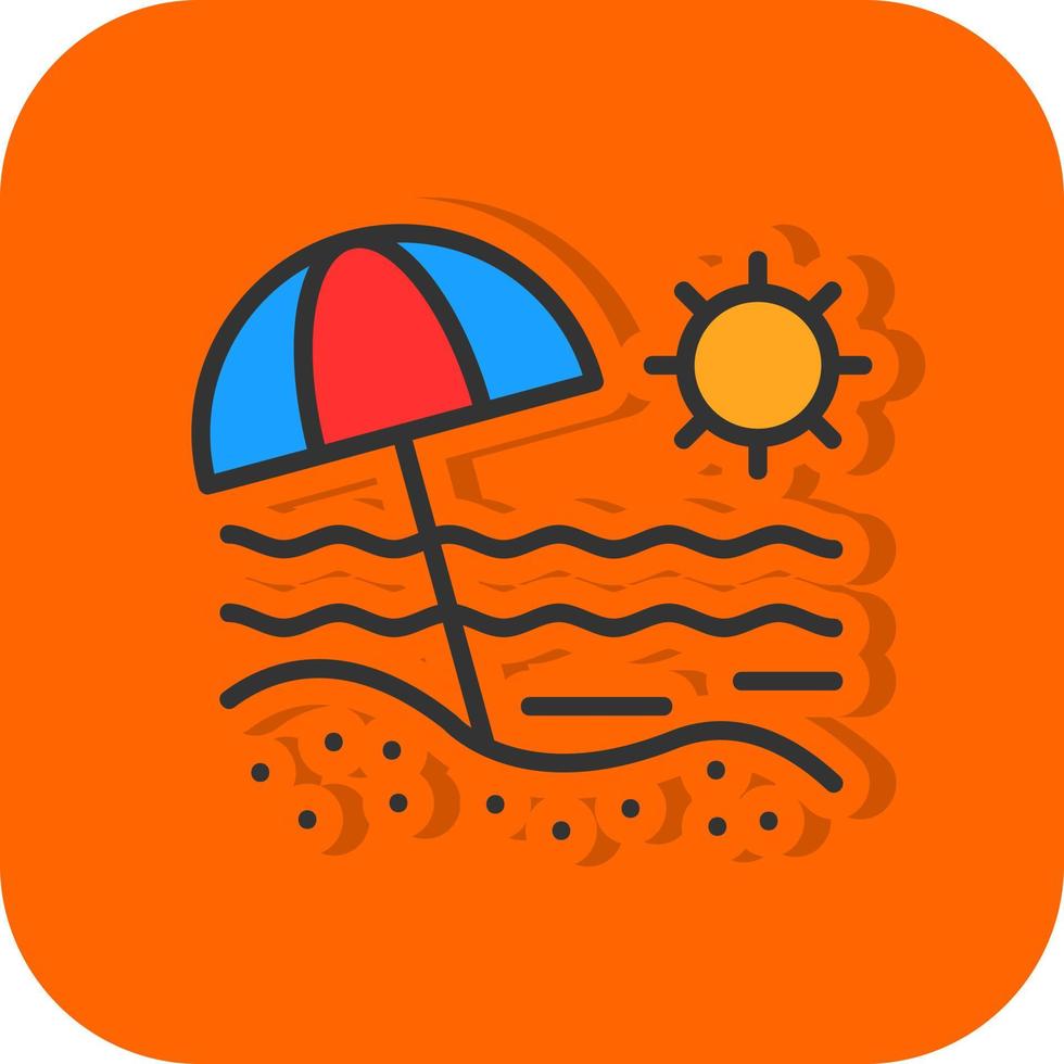 diseño de icono de vector de playa