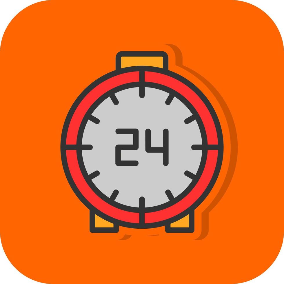 24 Hours Vector Icon Design