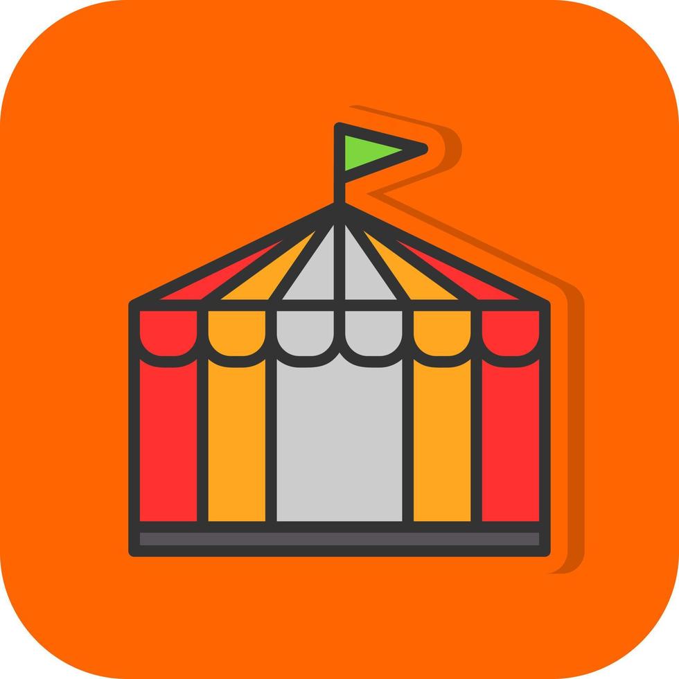 Circus Tent Vector Icon Design