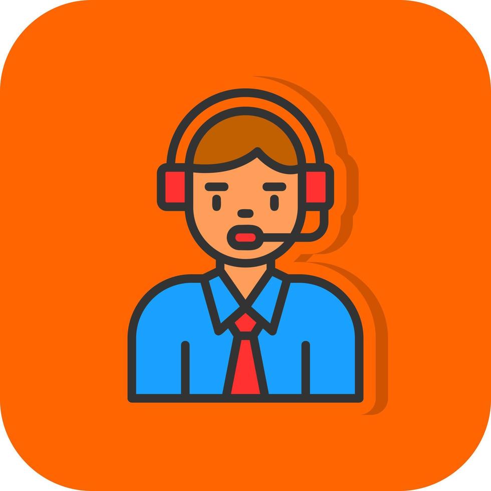 Call Agent Vector Icon Design