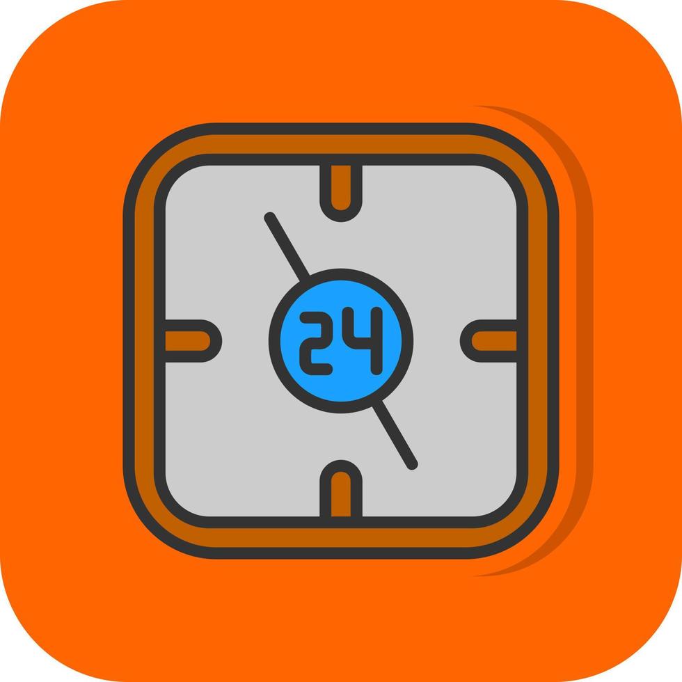 24 Hours Vector Icon Design