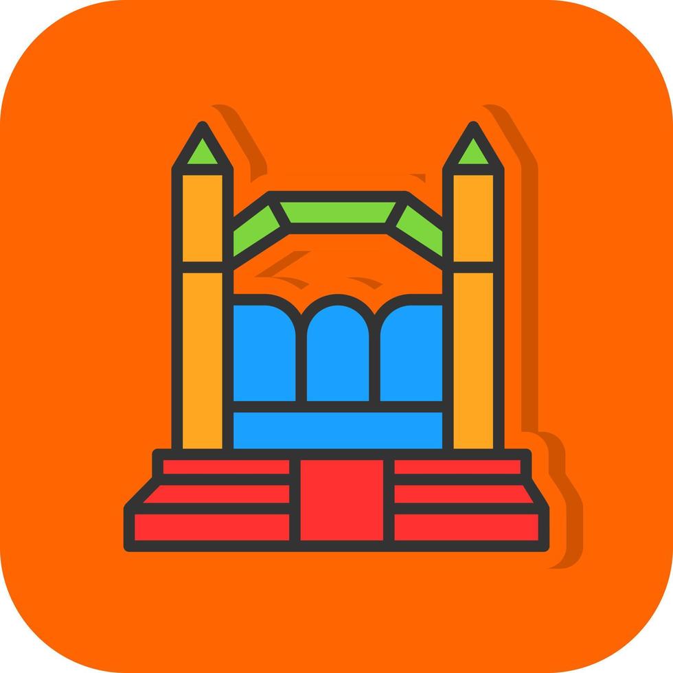 Bouncy Castle Vector Icon Design